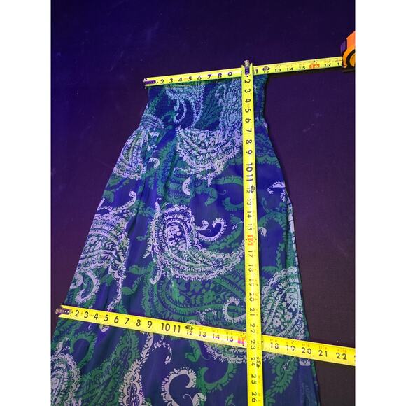 Old Navy Women's Blue & Green Polyester Off The Shoulder Long Maxi Dress Size S - Picture 14 of 14